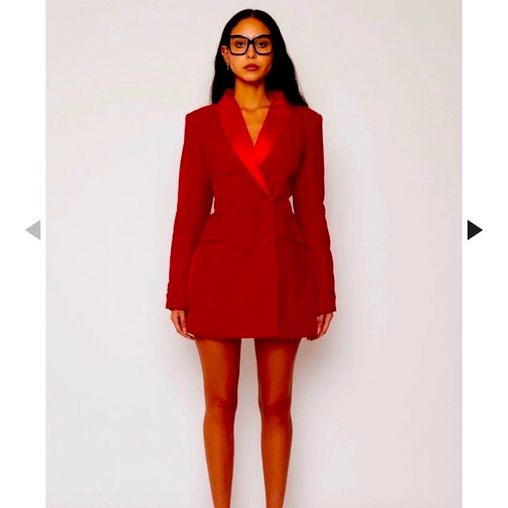 BBXBRAND Velvet Blazer Dress